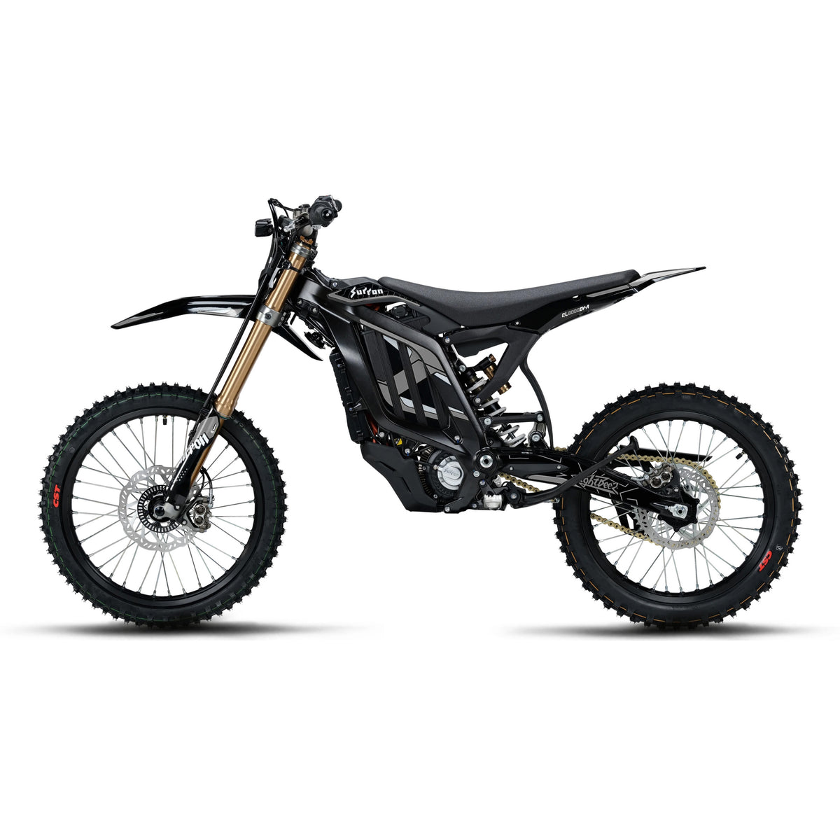 Grey Surron Light Bee 2 extended oem graphics kit