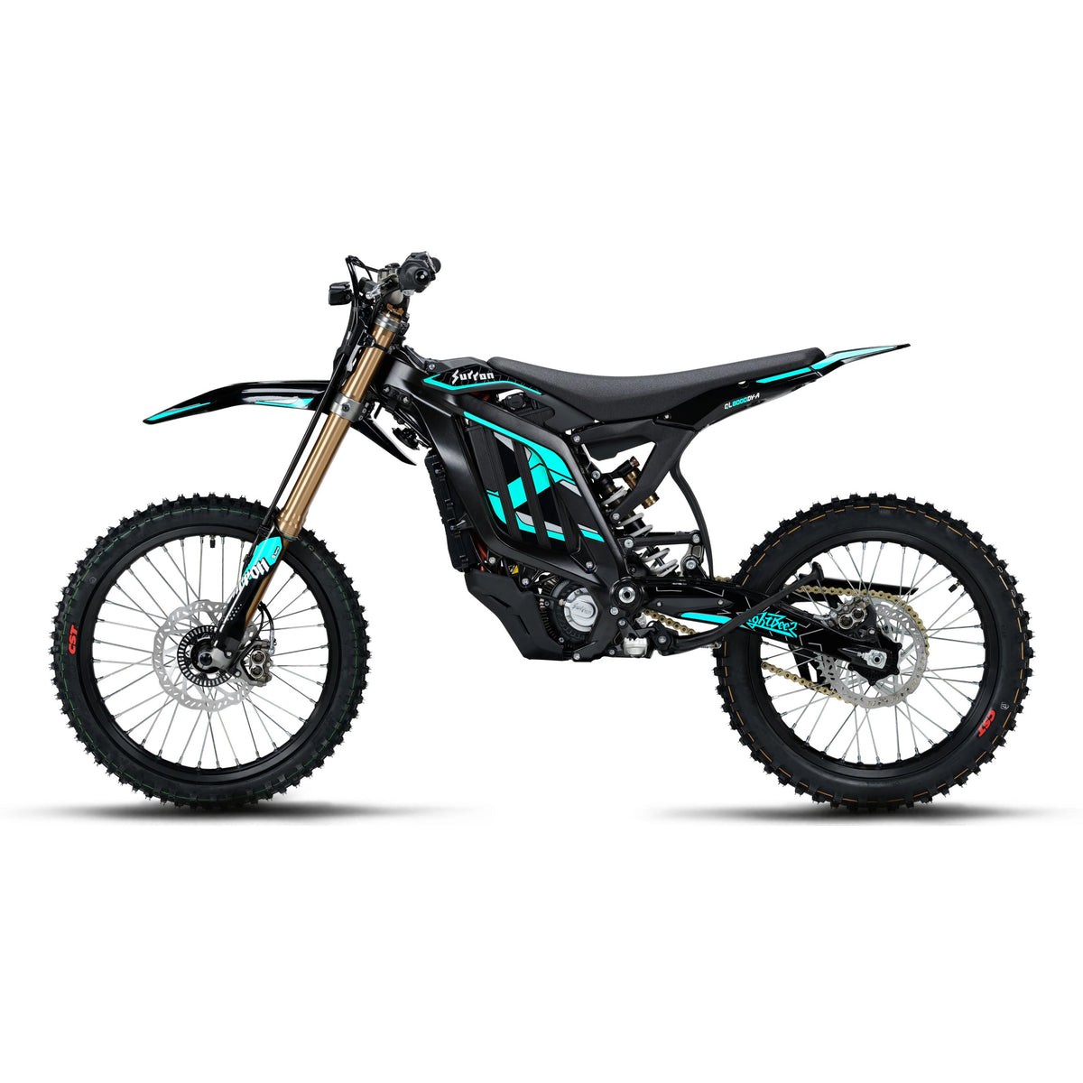 Teal Sur-Ron Light Bee 2.0 graphics kit available in multiple colour options