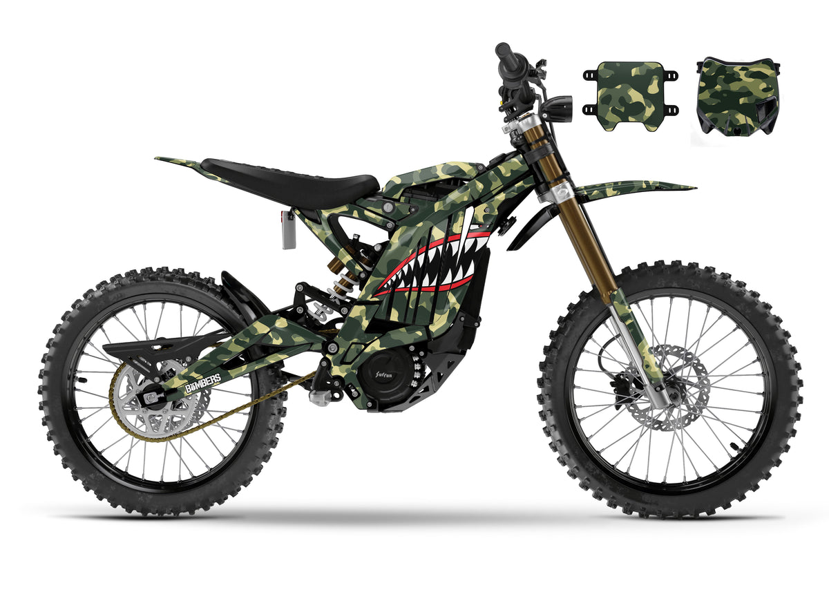 Sur-Ron Light Bee Graphics Kit | Shark Mouth Camo