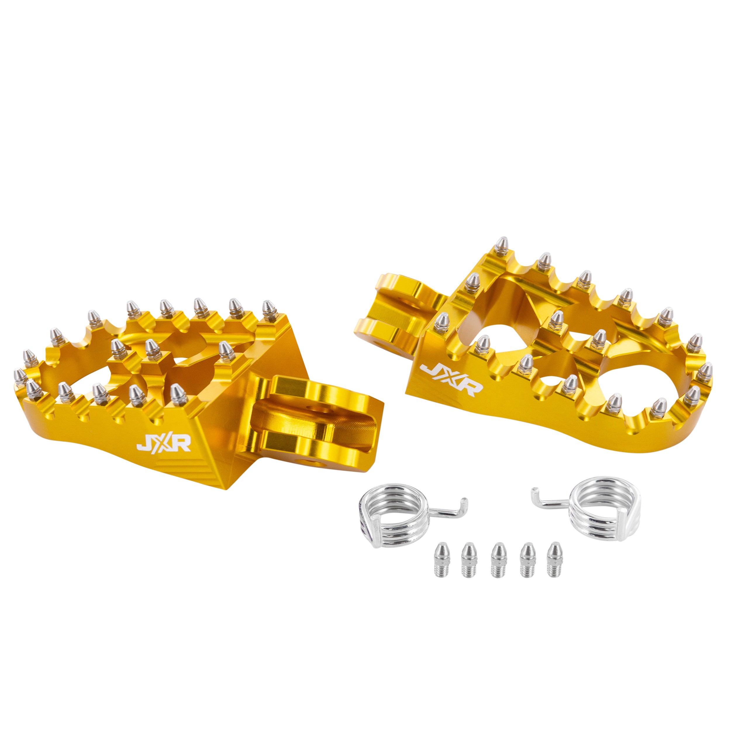 JXR footpegs Talaria Sting gold anodised finish
