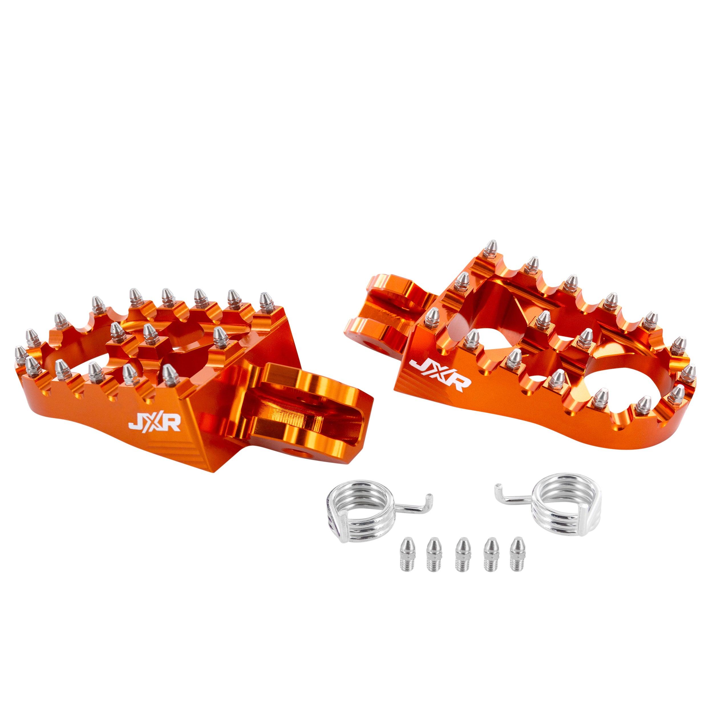 JXR footpegs Talaria Sting orange anodised finish