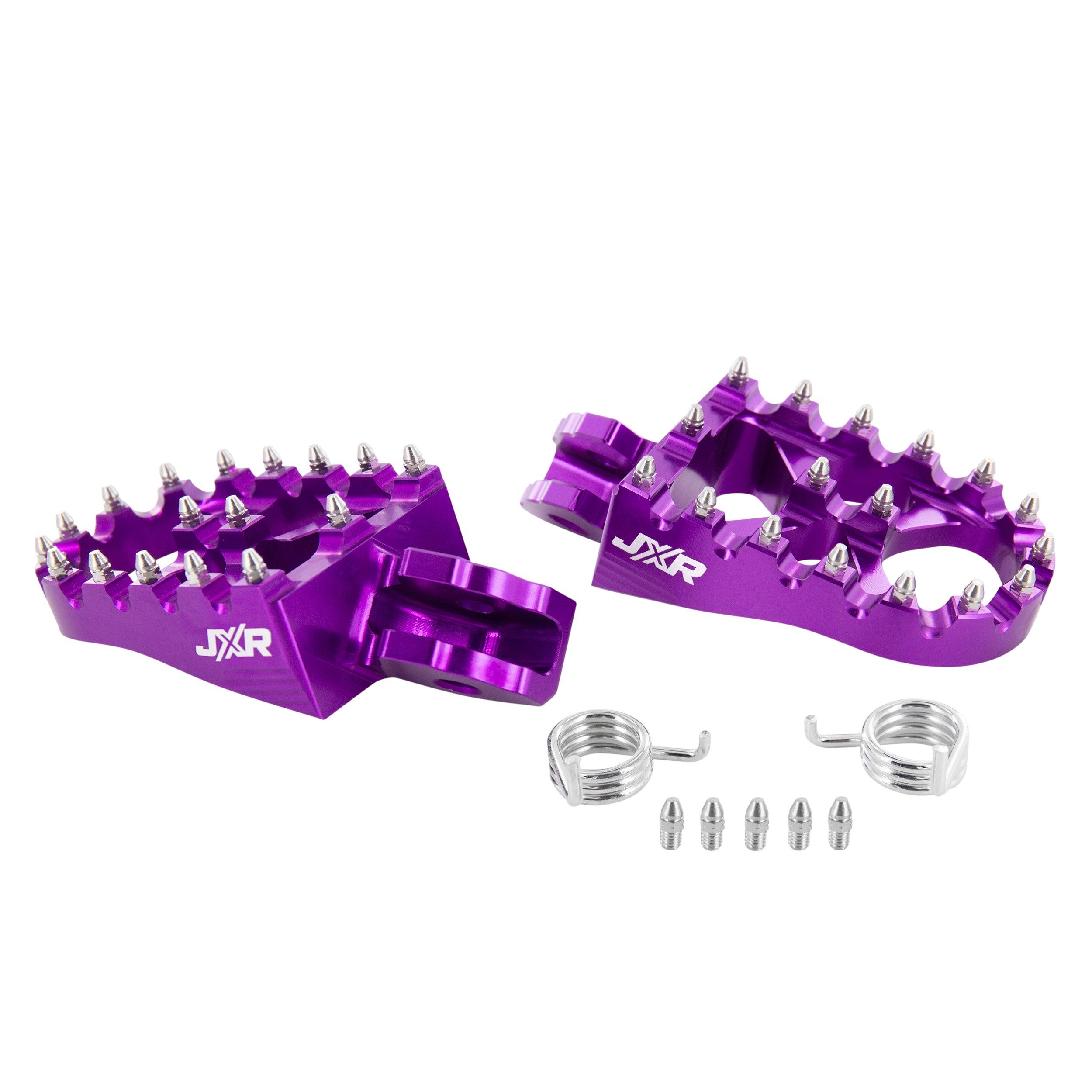 JXR footpegs Talaria Sting purple anodised finish