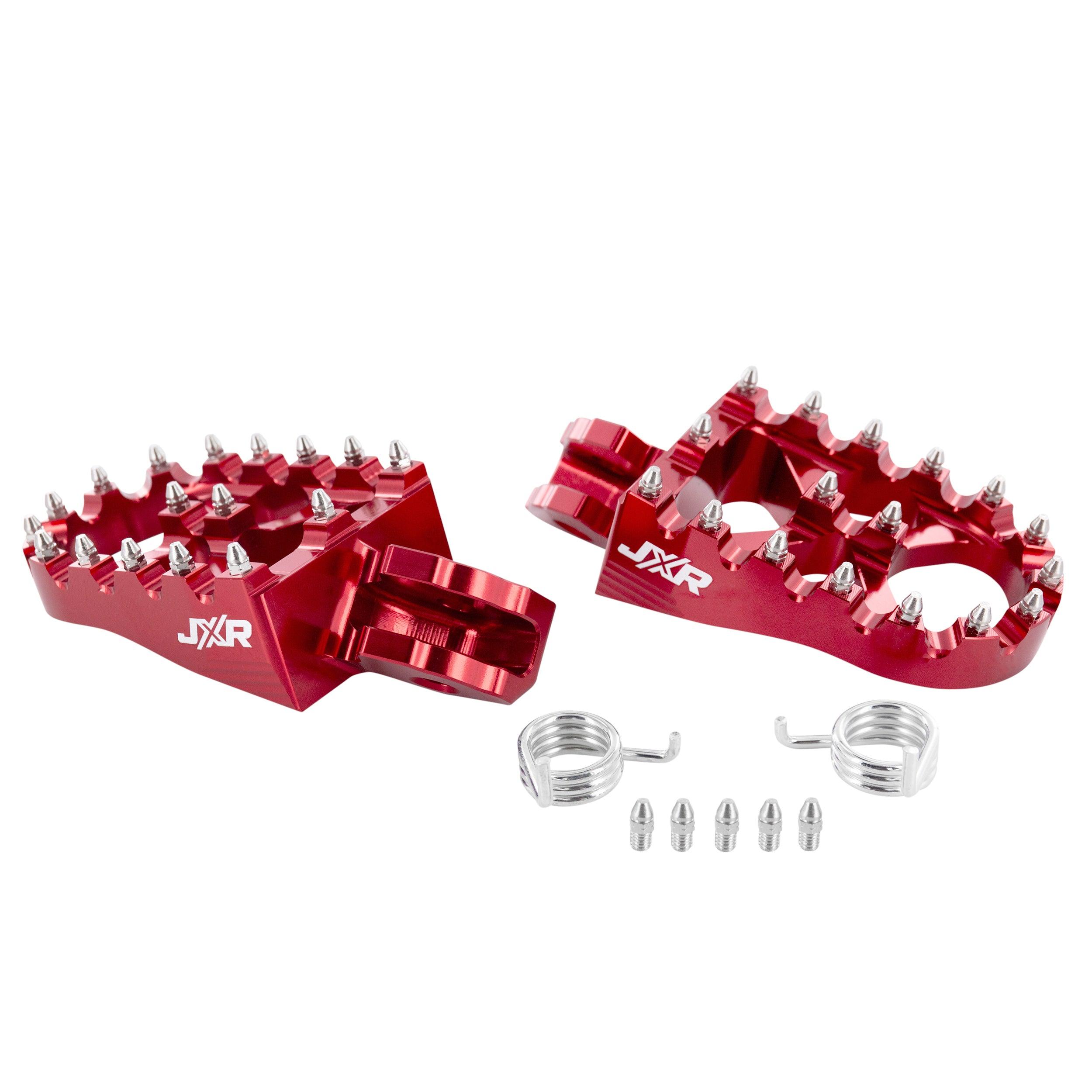JXR footpegs Talaria Sting red anodised finish