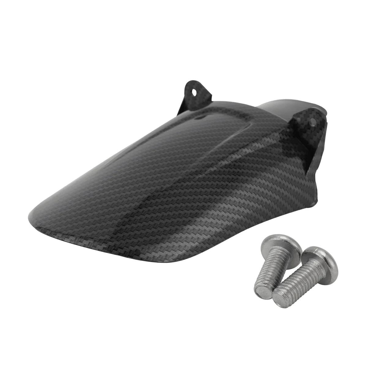 Carbon plastic mud hugger for Surron, includes bolts