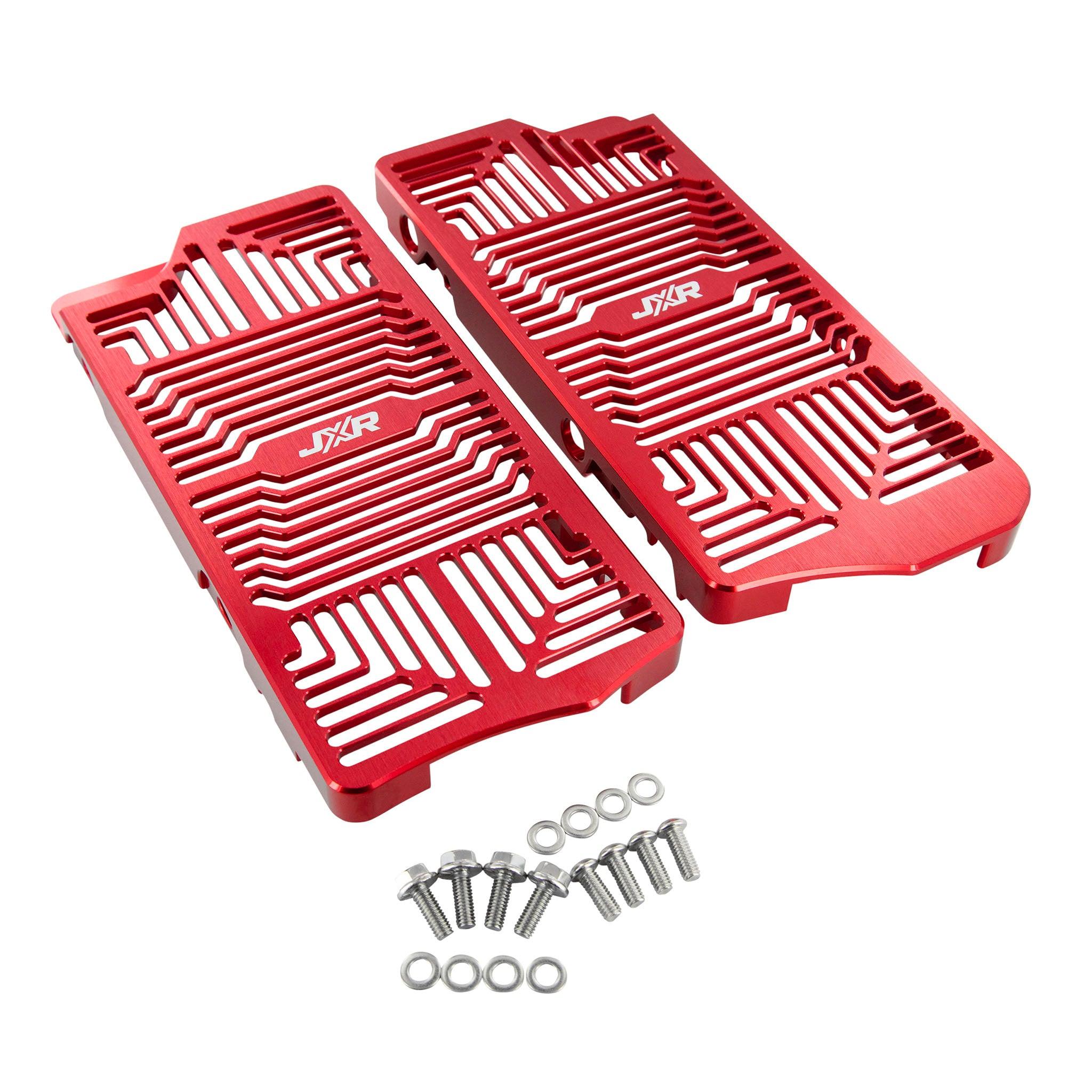 Beta RR Radiator Braces in Red with bolts