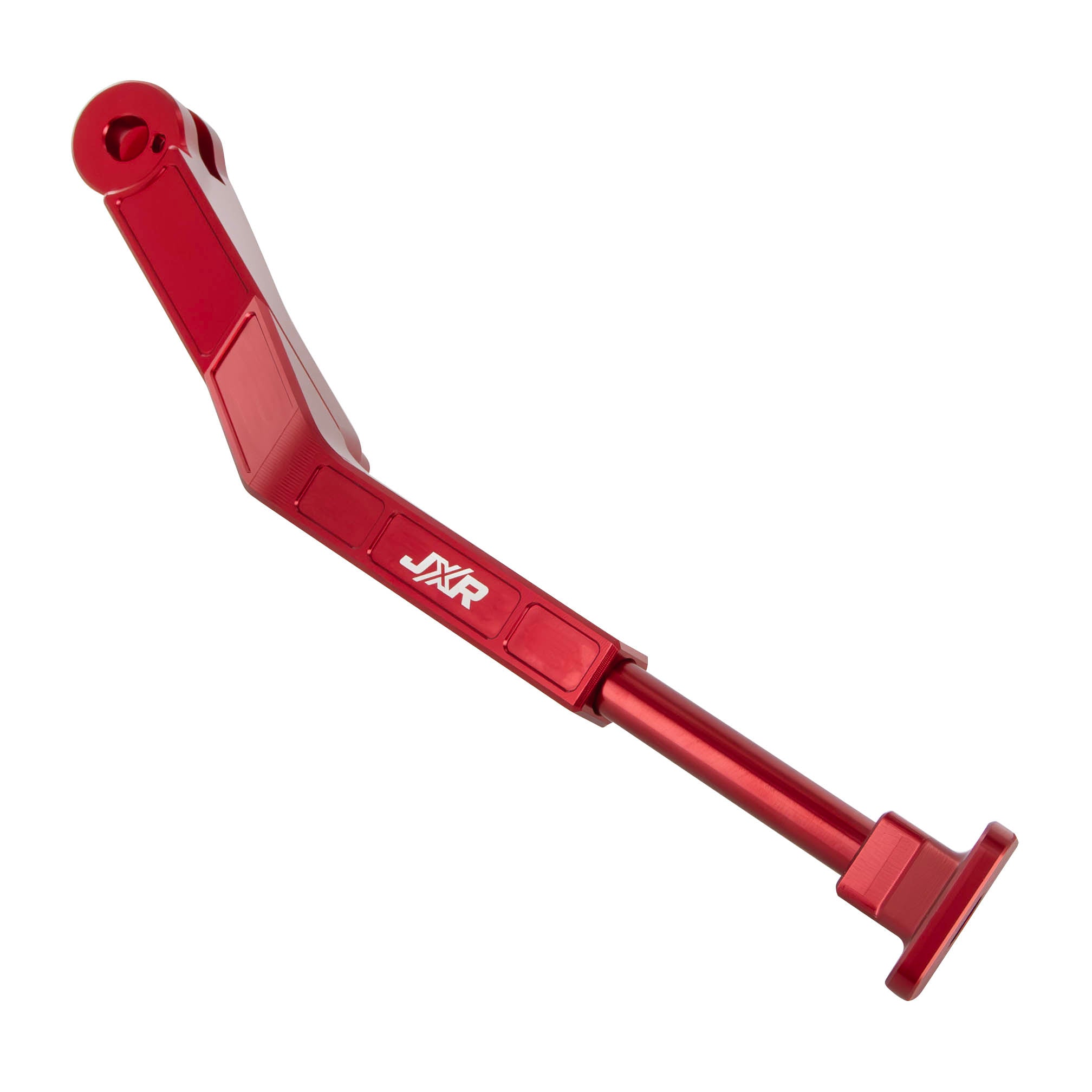 Red JXR adjustable side stand for Sur-Ron Ultra Bee