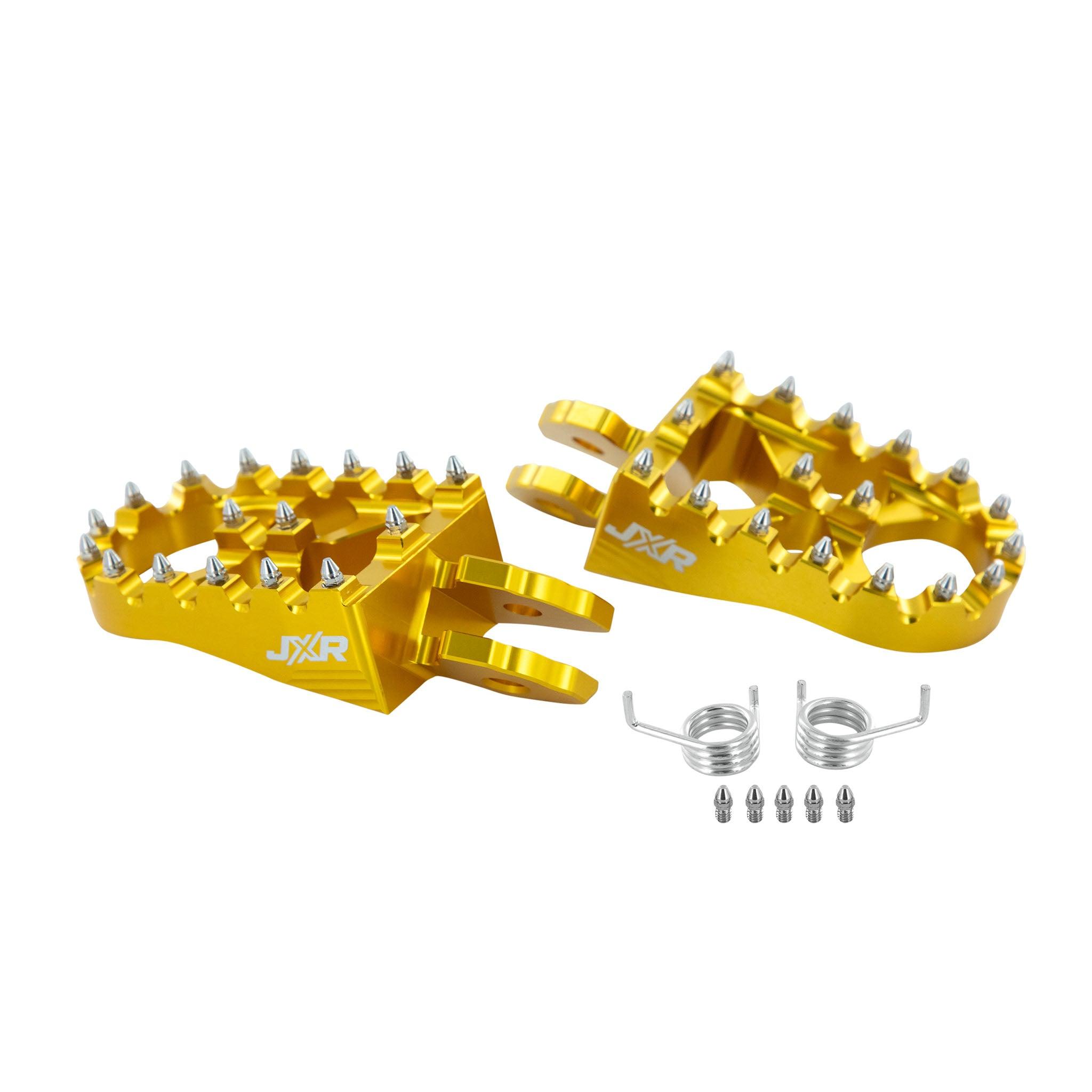 JXR footpegs Sur-Ron Light Bee gold anodised finish
