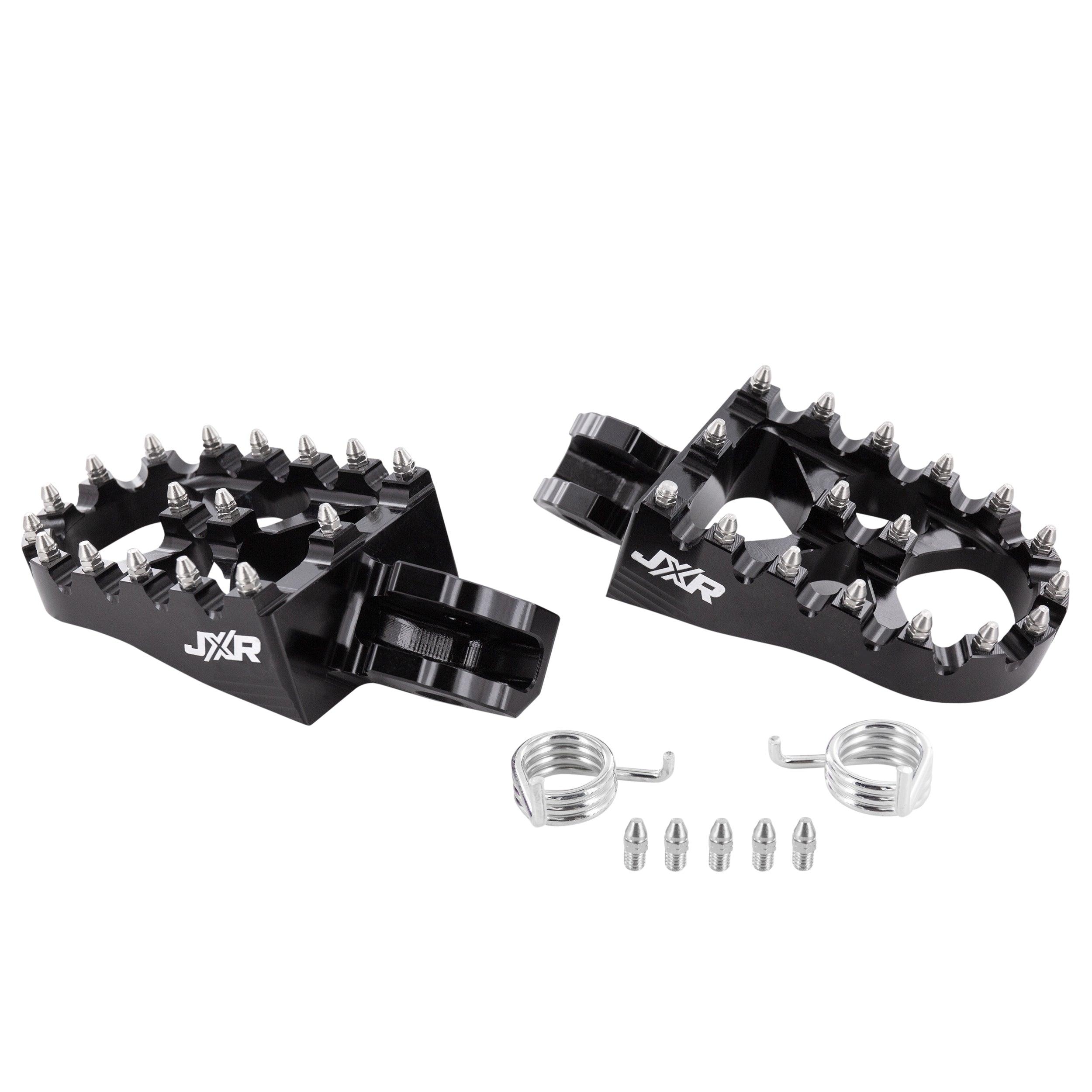JXR footpegs Talaria Sting black anodised finish