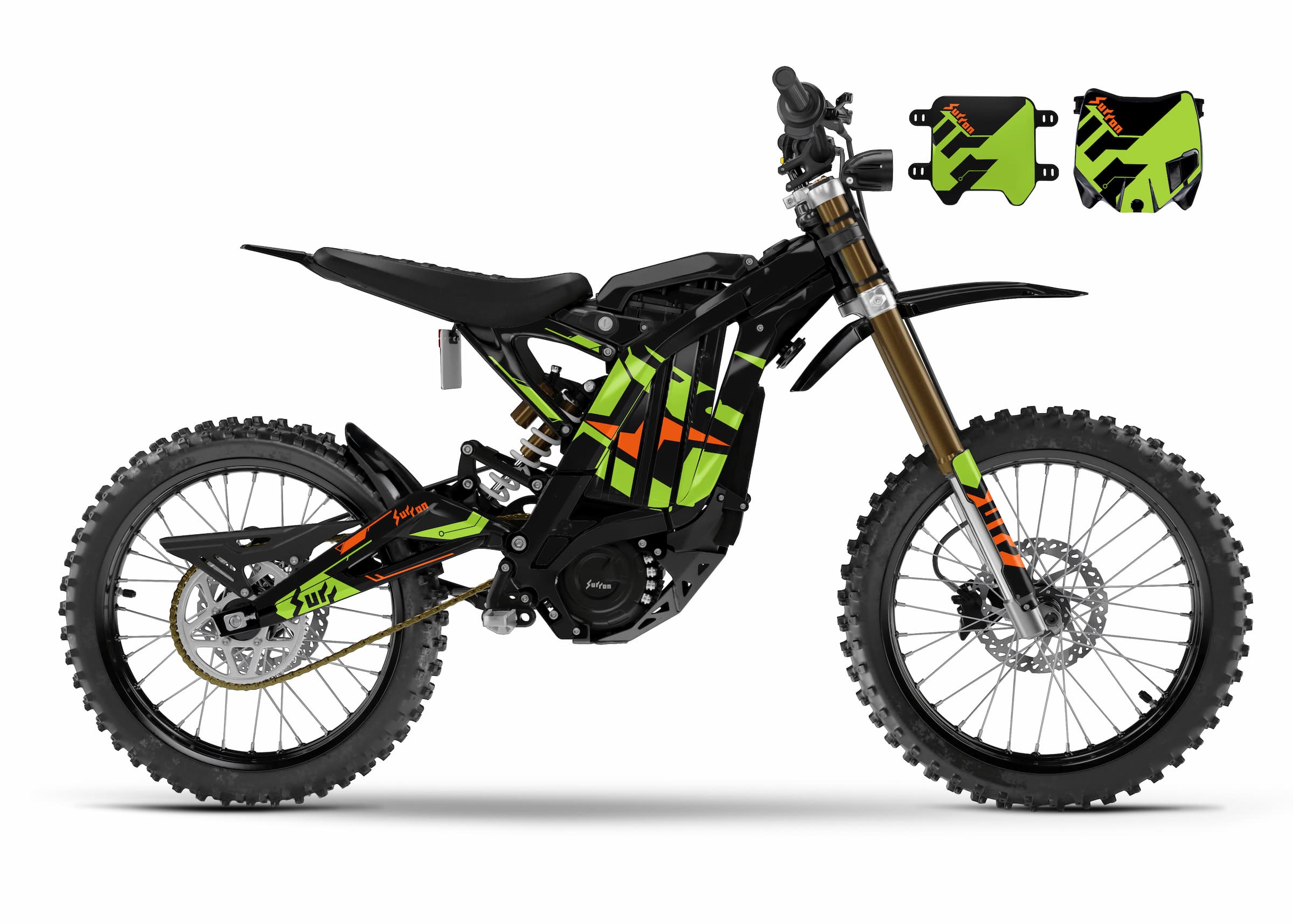 Sur-Ron Light Bee OEM graphics kit Green & Orange