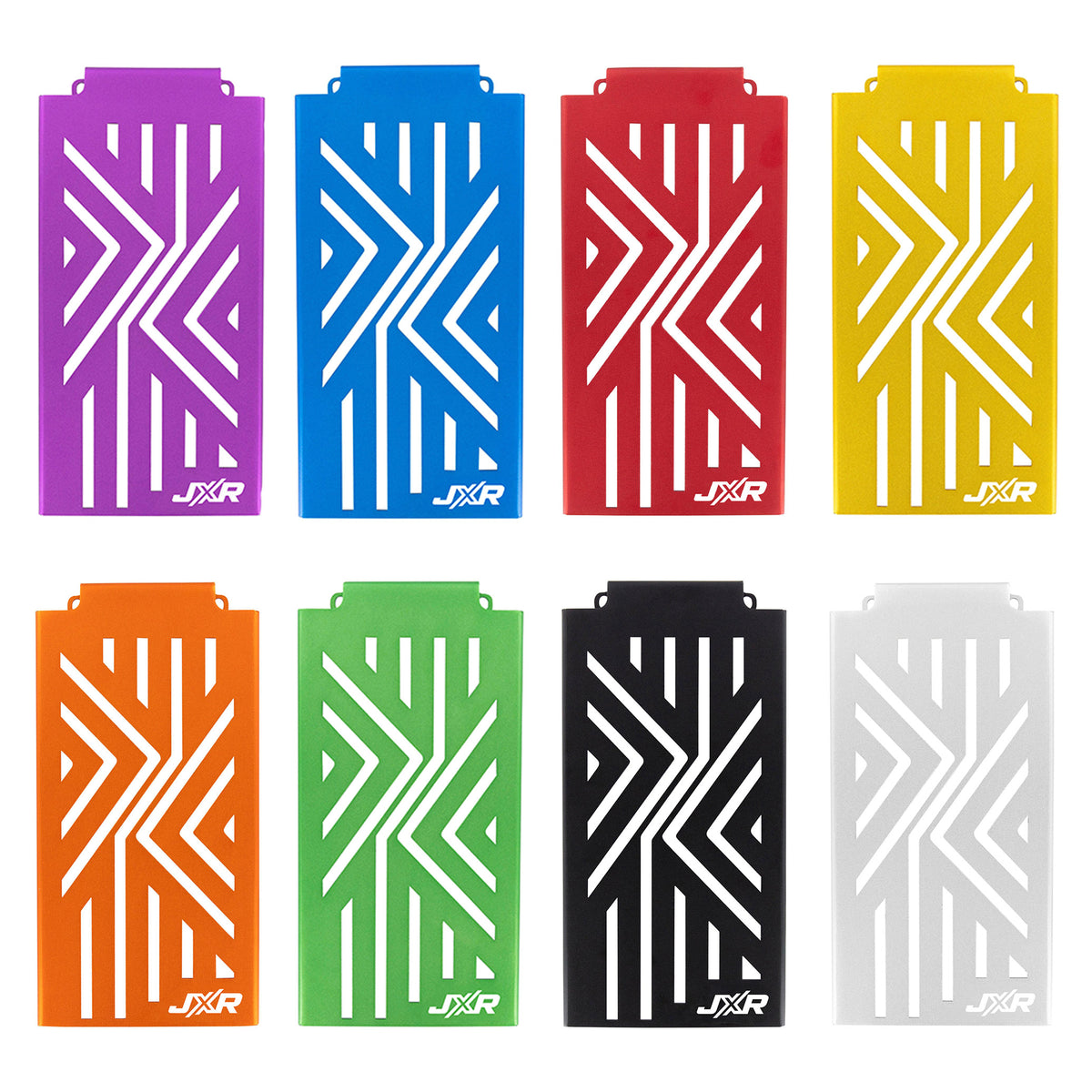 JXR anodized controller guards for Surron Light Bee in 8 colours: orange, purple, blue, red, green, gold, black and silver